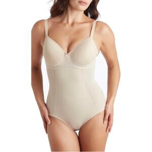TC Fine Intimates Wonderful U Low Back Firm Control Bodysuit Shapewear38D, Nude